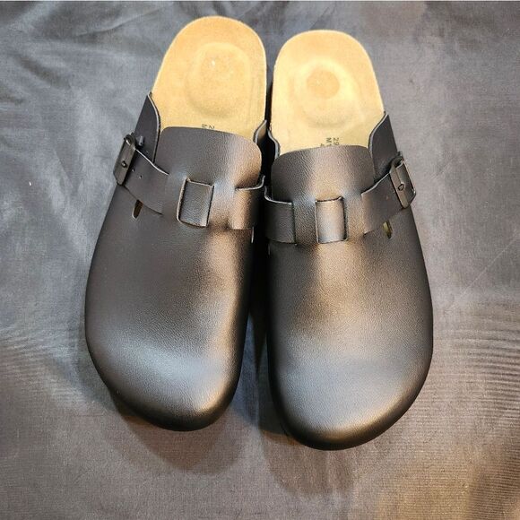 BRAND NEW CUSHIONAIRE HAZE LEATHER  CLOGS MULES SLIPPERS SANDALS G1 - Picture 7 of 16